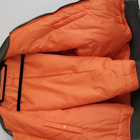 Vtg XL Tru-Spec MA-1 Military Bomber Jacket Green Orange USS Oxford AG-159 Patch - Picture 7 of 12